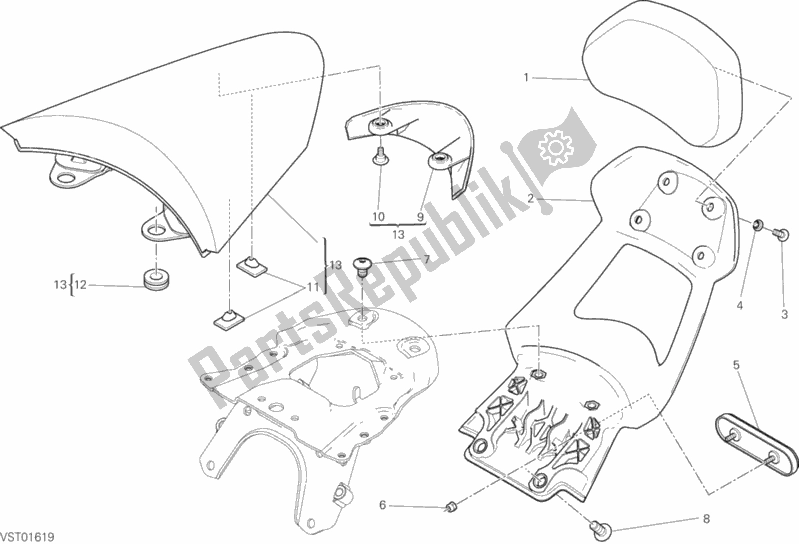 Toutes les pièces pour le Accessoires du Ducati Diavel Xdiavel Thailand 1260 2019